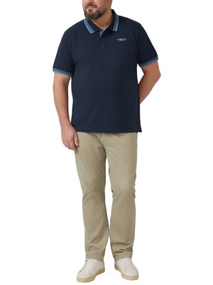 Piqué-Poloshirt mit Kontrastbündchen und Stretch