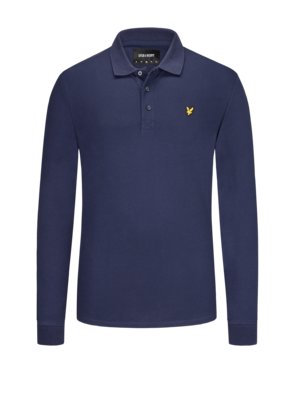 Long-sleeved polo shirt with stretch