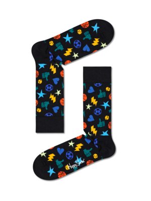 Socken mit Emoji-Motiven