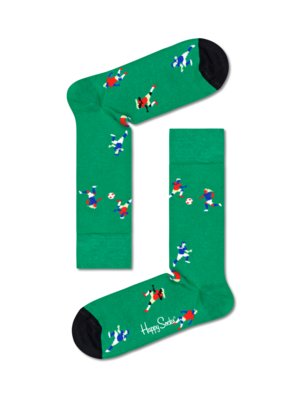 Socks with football player motif