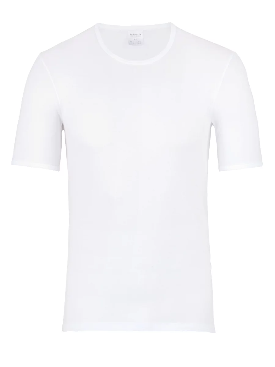 SCHIESSER 2-pack fine rib undershirts in white