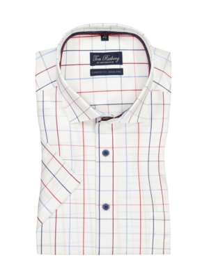 Short-sleeved shirt with check pattern, Comfort Fit