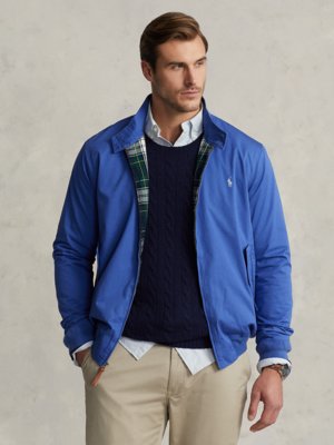 Cotton blouson with standing collar