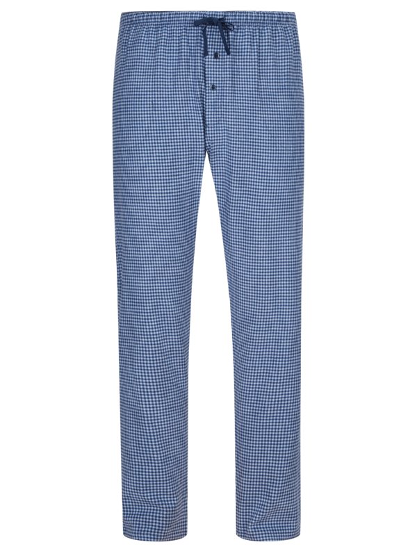 Levně Novila, Flanelové kalhoty se vzorem kohoutí stopy Modrá
