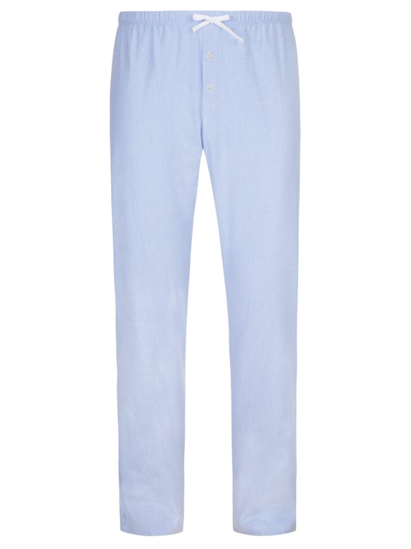 Novila, Flanelové kalhoty s drobným vzorem Světle Modrá 64