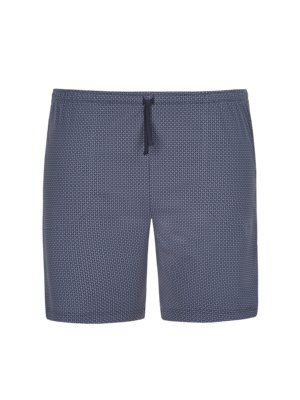 Jersey shorts with micro print
