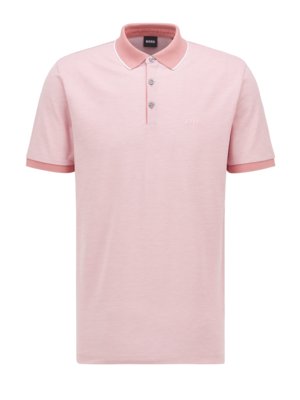 Polo shirt with mottled texture