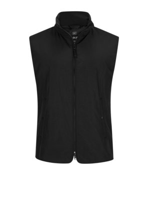 Gilet with crinkle effect, recycled polyester