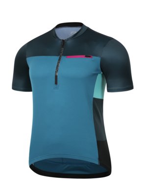 Sporty T-shirt with zip