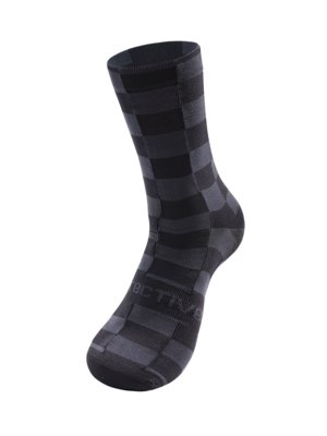 Functional socks with check pattern