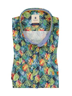 Short-sleeved shirt with all-over print, Regular Fit