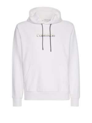 Must-have hoodie with two-tone logo print, cotton