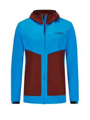 Sporty softshell jacket in colour block look