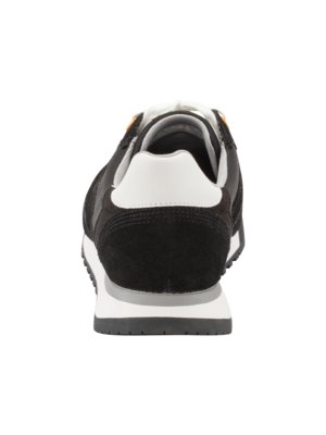 Sneaker with mesh suede outer