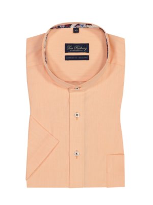 Short-sleeved shirt with standing collar, Comfort Fit