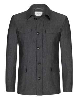 Overshirt in pure linen, Taddeo
