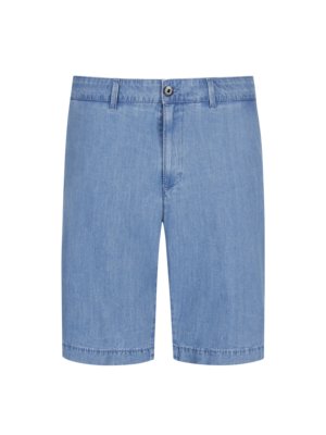 Chino-style denim shorts