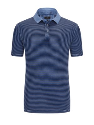 Polo shirt in a striped design