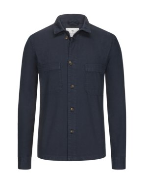 Overshirt in pure cotton, extra long