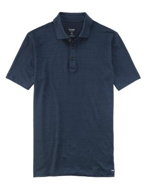 Polo shirt in linen stretch mix