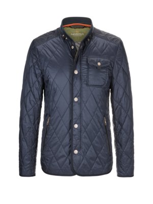 Quilted jacket with college collar