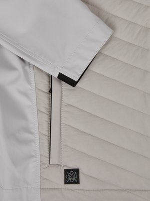 Hybrid casual jacket with quilted inserts