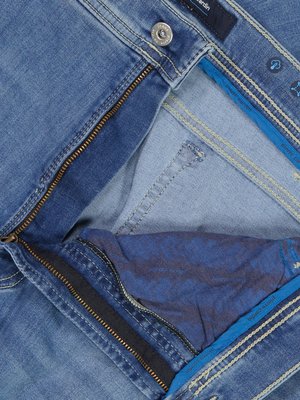 5-Pocket Jeans in Washed-Optik, Futureflex