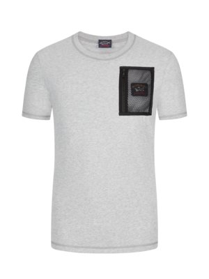 T-shirt with mesh pocket in organic cotton