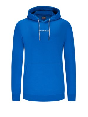 Hoodie in a material mix