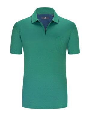 Polo shirt with breast pocket, soft knit - easy care 