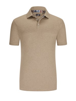 Polo shirt in an elastic cotton blend