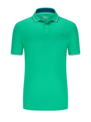 Polo shirt with contrasting stripes on the collar