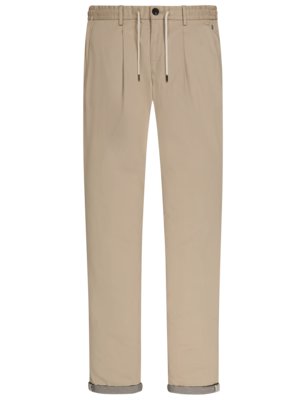 Chinos with trouser crease, slim straight