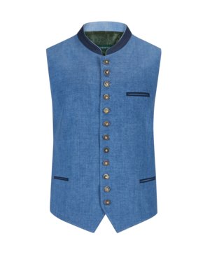 Traditional waistcoat in pure linen