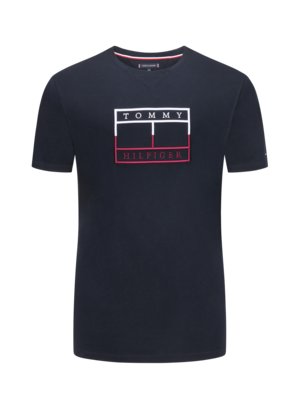 T-shirt with large embroidered logo