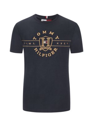 T-Shirt aus reiner Baumwolle mit Logo-Stickerei