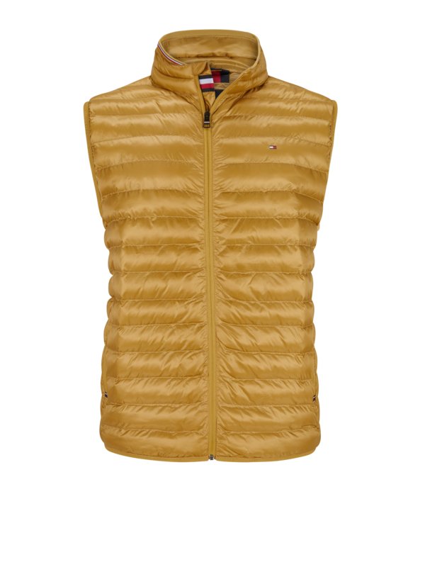 Levně Tommy Hilfiger, Prošívaná vesta, Packable Series Žlutý