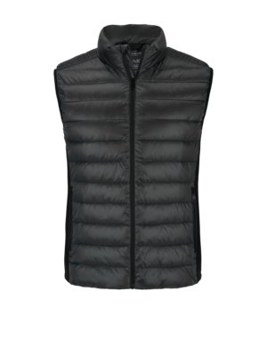 Quilted gilet with logo stripes on the side