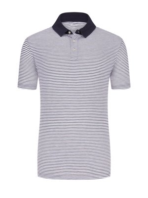 Polo shirt with delicate striped pattern