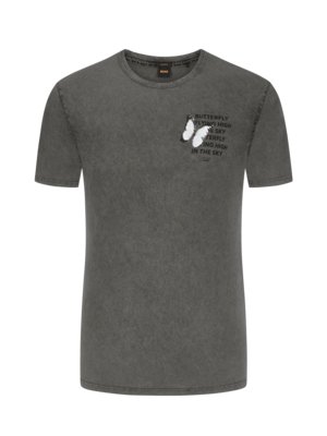 T-Shirt in Washed-Optik mit Back-Print
