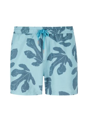 Swimming trunks with floral pattern