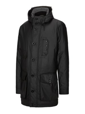 Parka made of waxed cotton, Naval