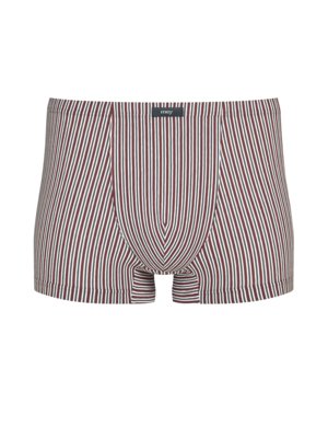 Boxer shorts with striped pattern and stretch content