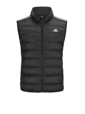 Quilted gilet with logo print and down