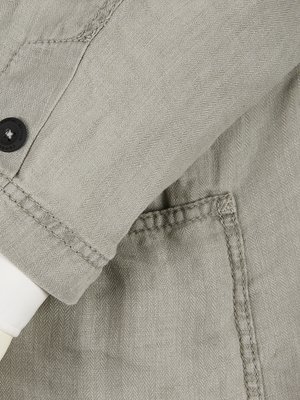 Linen blazer with subtle herringbone pattern