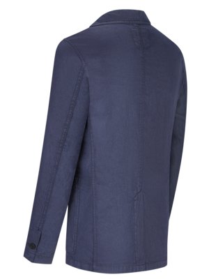 Linen-blazer-with-subtle-herringbone-pattern