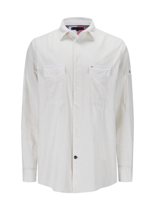 Tommy Hilfiger, Svrchní košile z manšestru Bílá 5XL