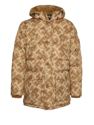 Quilted jacket with all-over print