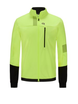 Softshell jacket with logo print, cycling sport