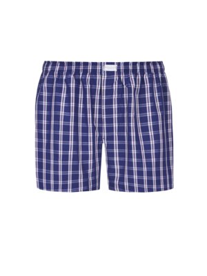 Baumwoll-Shorts-in-Popeline-Qualität,-Karomuster